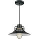 R Series 1 Light 14 inch Satin Black Pendant Ceiling Light